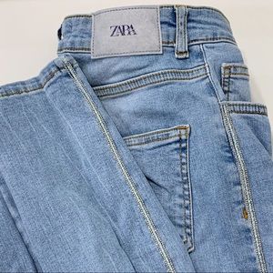 Zara high waisted skinny jeans with beading